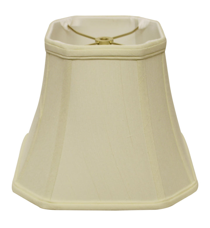 14" Ivory Slanted Square Bell Monay Shantung Lampshade