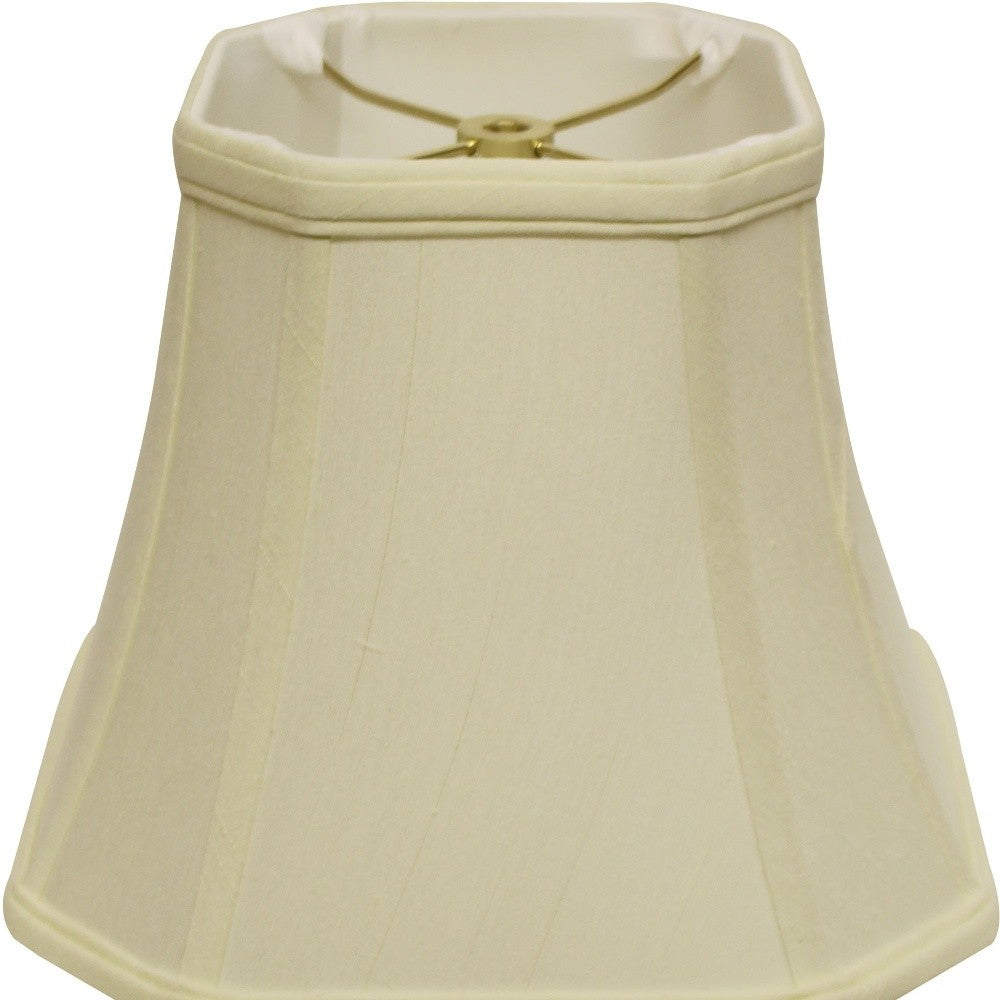 15" Ivory Slanted Square Bell Monay Shantung Lampshade