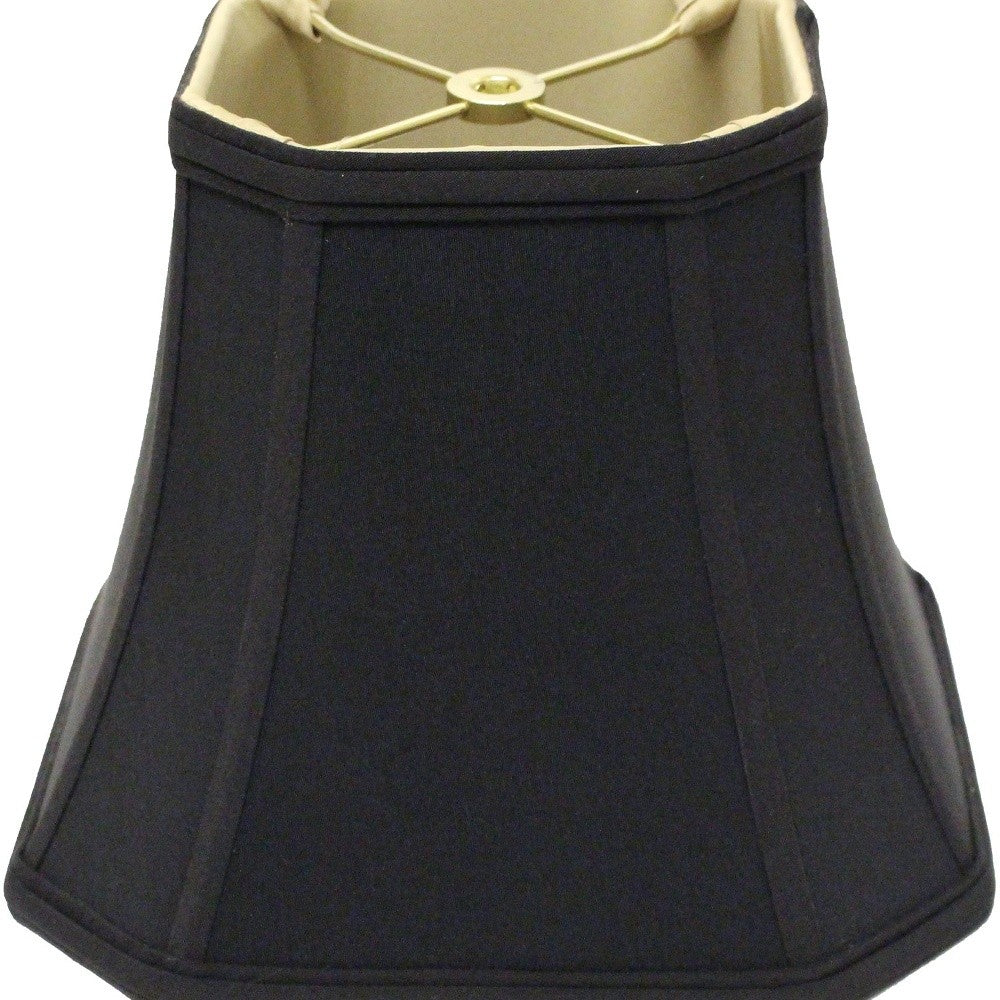 16" Black with Bronze Lining Slanted Square Bell No Slub Lampshade