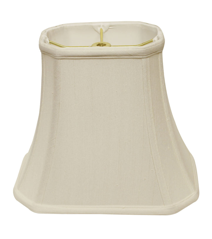 10" White Slanted Rectange Bell Monay Shantung Lampshade