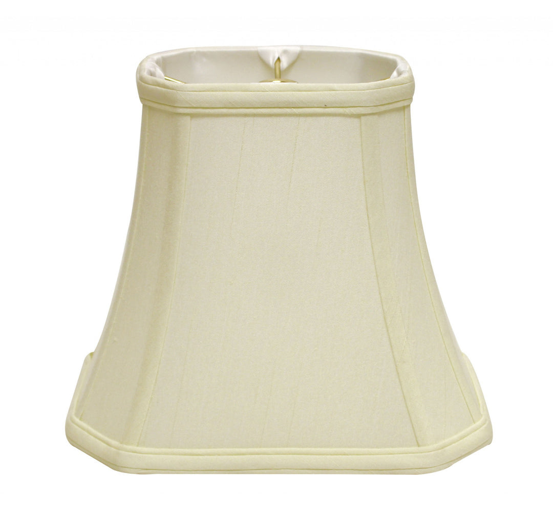 10" Ivory Slanted Rectangle Bell Monay Shantung Lampshade