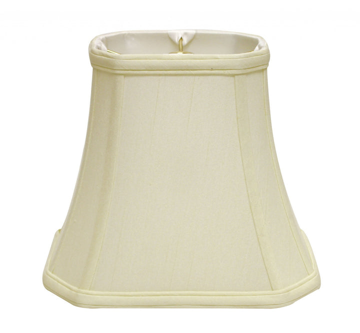 16" Ivory Slanted Rectangle Bell Monay Shantung Lampshade