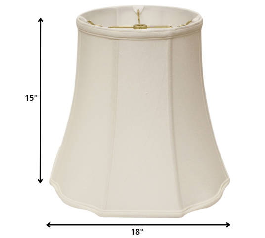 18" White Premium Octagon Monay Shantung Lampshade