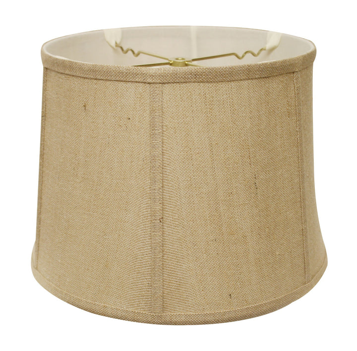 13" Golden Fiber Drum Throwback Burlap Lampshade