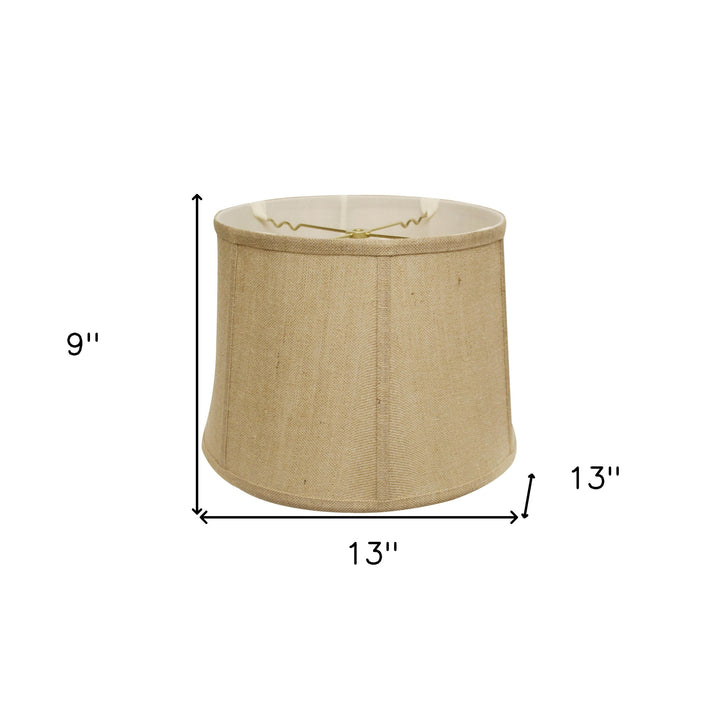 13" Golden Fiber Drum Throwback Burlap Lampshade