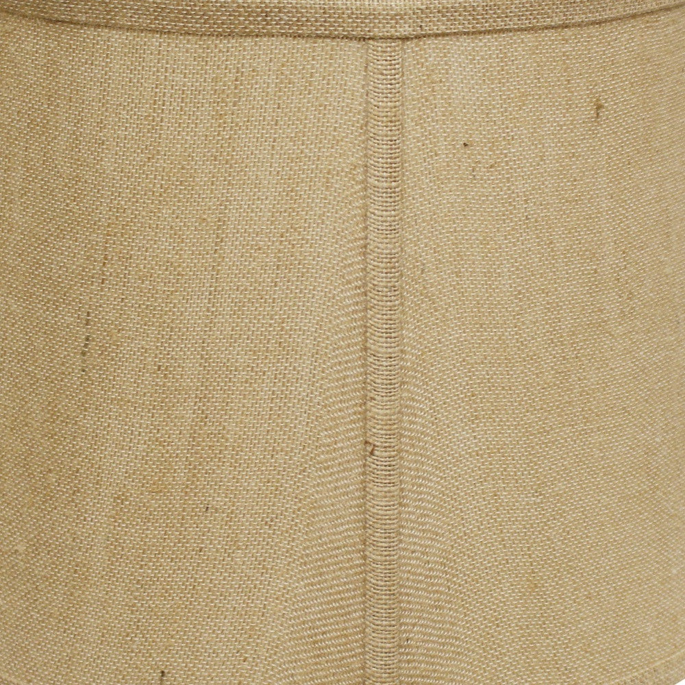 13" Golden Fiber Drum Throwback Burlap Lampshade