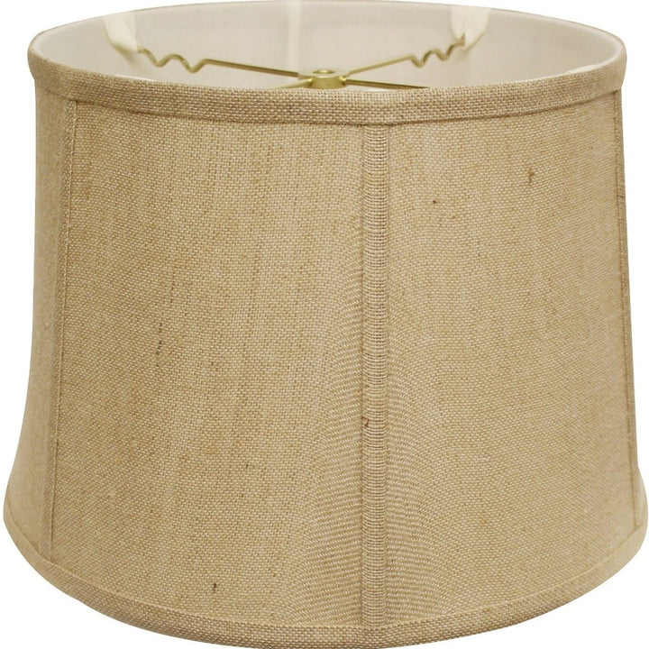 17" Golden Fiber Throwback Drum Burlap Lampshade