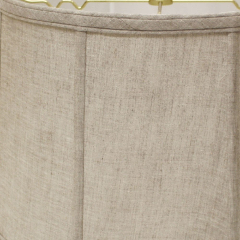 17" Cream Throwback Drum Linen Lampshade