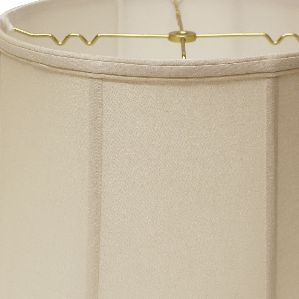 17" Off White Throwback Drum Linen Lampshade