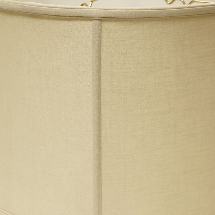 17" Pale Brown Throwback Drum Linen Lampshade