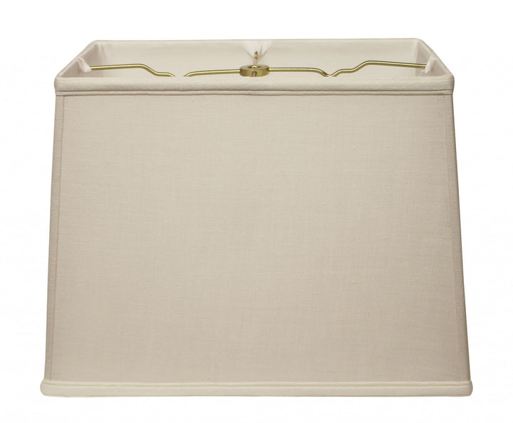 14" Off White Throwback Rectangle Linen Lampshade