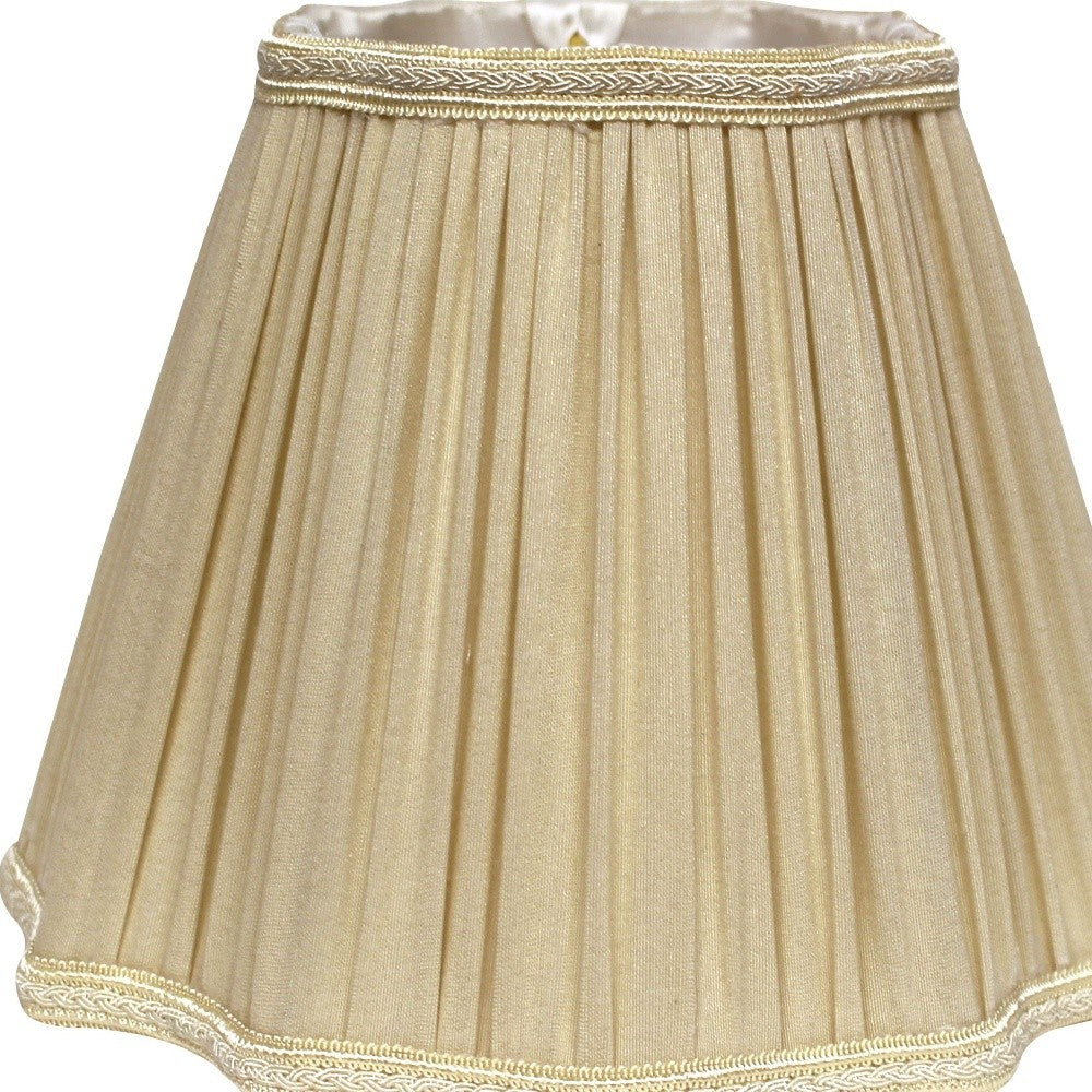 16" Pearl Grey Slanted Fancy Square Shantung Lampshade