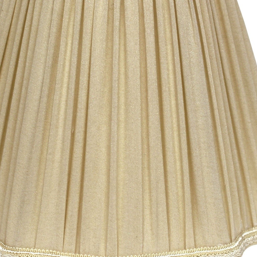 16" Pearl Grey Slanted Fancy Square Shantung Lampshade