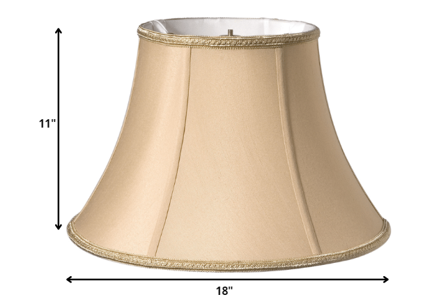 18" Vintage Gold Slanted Bell Shantung Lampshade