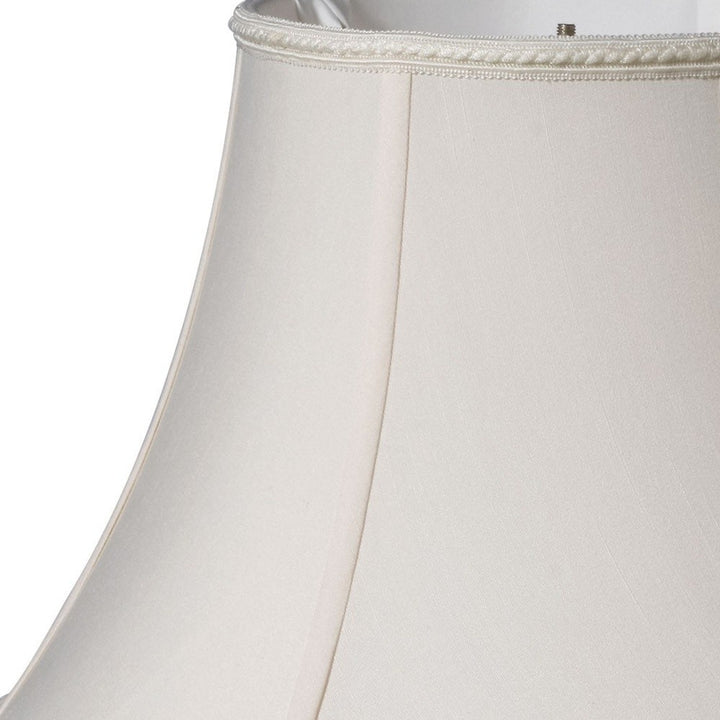 20" White Slanted Bell Shantung Lampshade