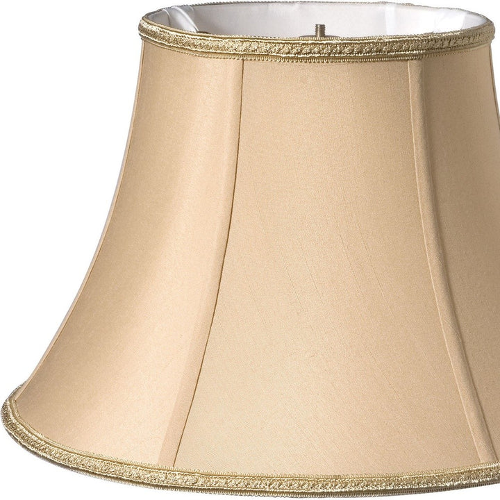 20" Vintage Gold Slanted Bell Shantung Lampshade