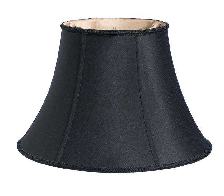 20" Black Slanted Bell Shantung Lampshade