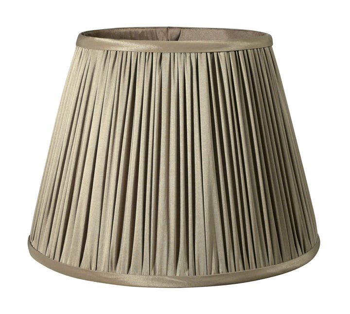 11" Ash Slanted Pleated Tafetta Lampshade