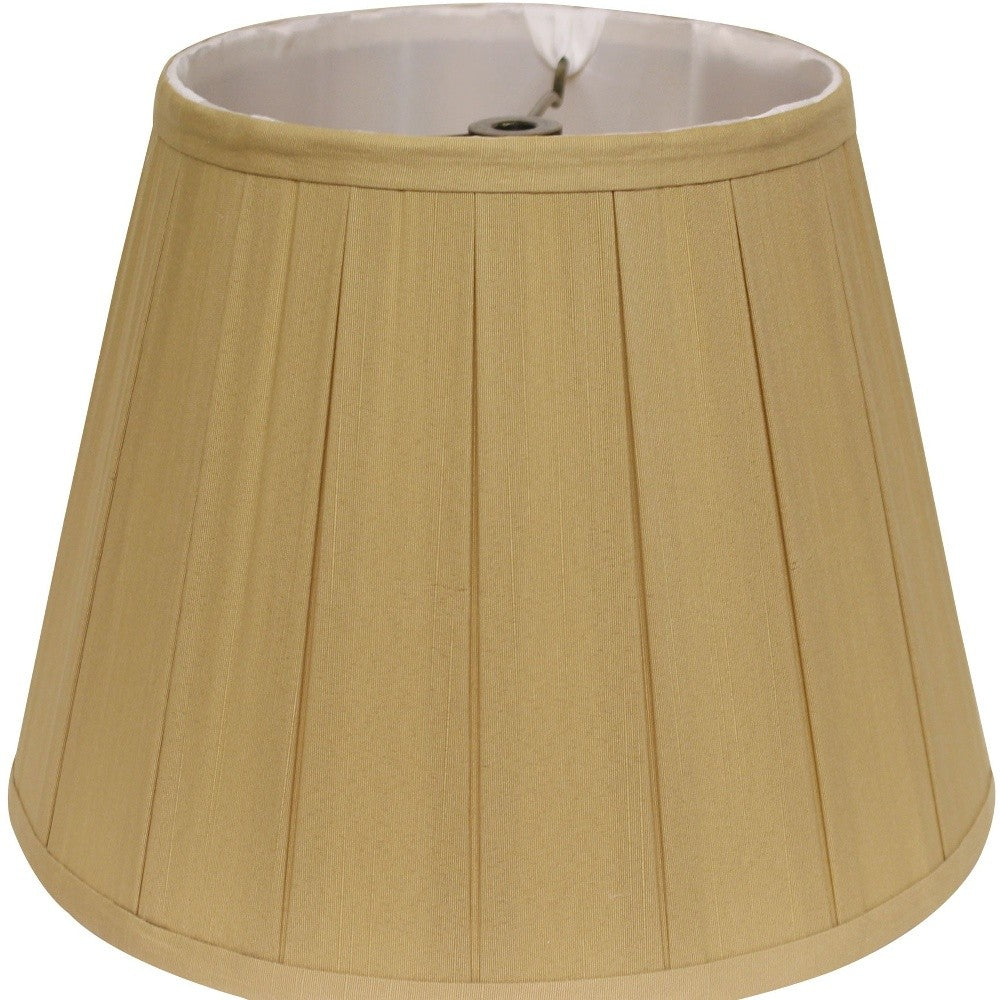 14" Primrose Slanted Crimped Box Shantung Lampshade