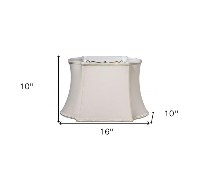 16" Cream Premium Oblong Shantung Lampshade