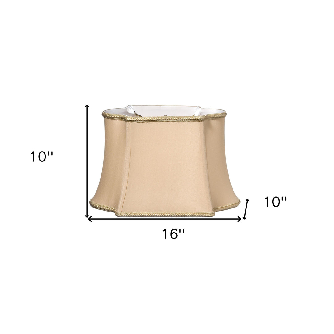 16" Vintage Gold Premium Oblong Shantung Lampshade