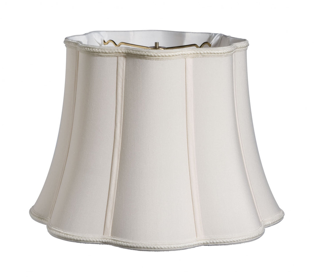 10" Cream Melon Scallop Shantung Lampshade