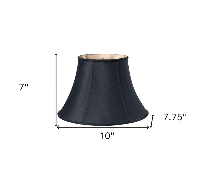 10" Black with Bronze Lining Slanted Oval Shantung Lampshade