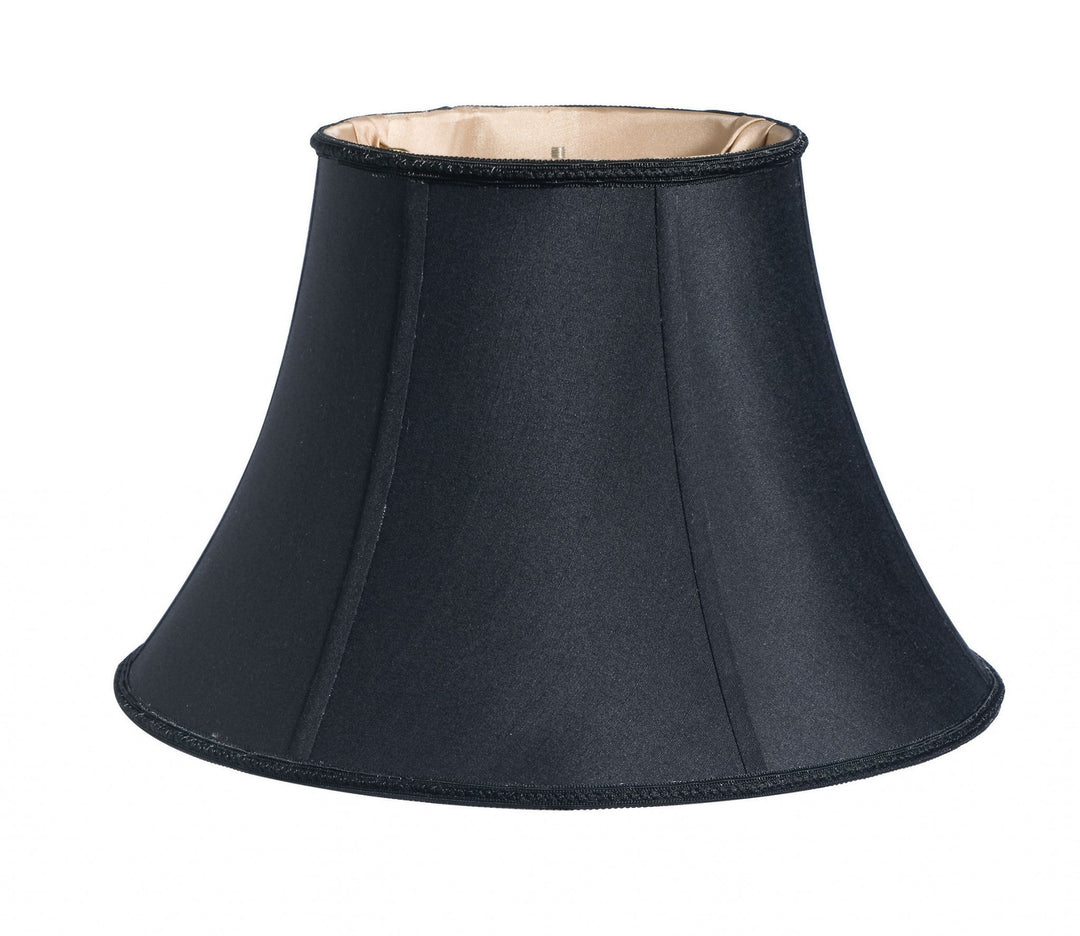 10" Black with Bronze Lining Slanted Oval Shantung Lampshade