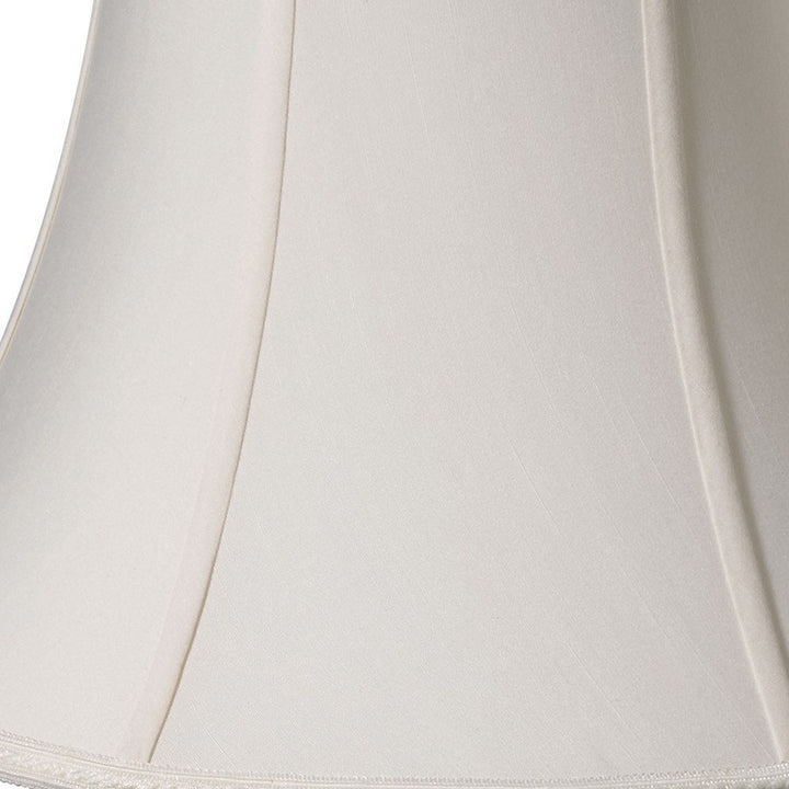 12" Cream Slanted Oval  Shantung Lampshade