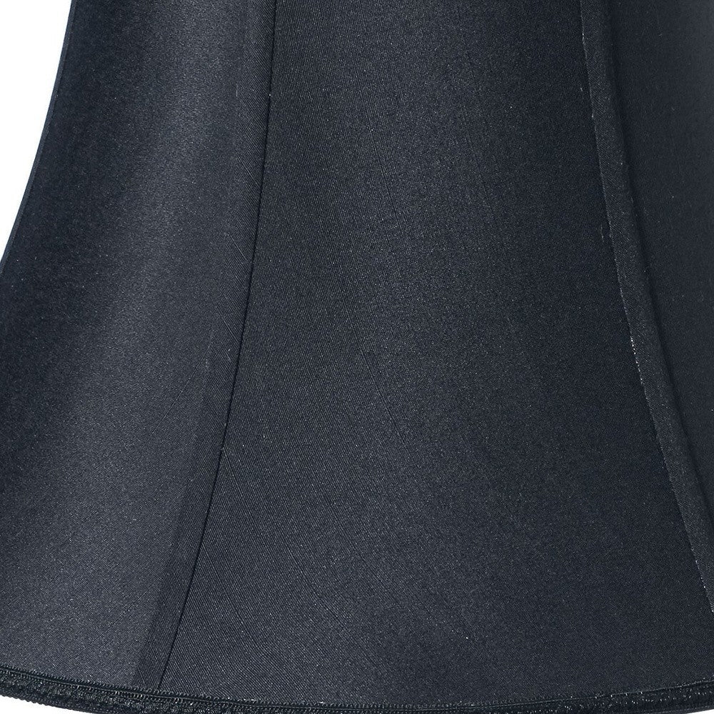 12" Black with Bronze Lining Slanted Oval Shantung Lampshade