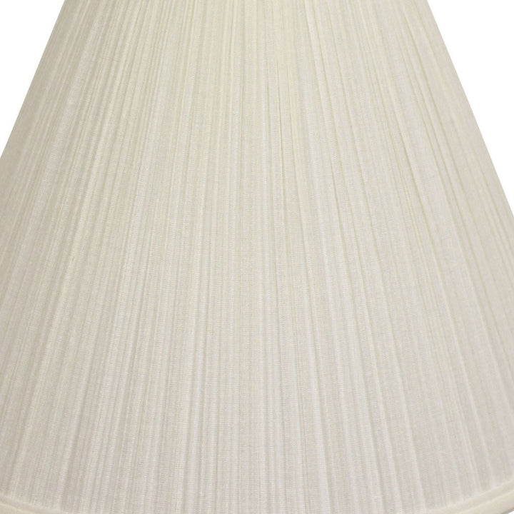 13" White Deep Cone Broadcloth Lampshade