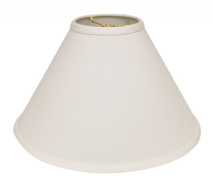 15" White Deep Cone Slanted No Slub Lampshade