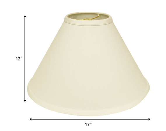 17" Ivory Deep Cone Slanted No Slub Lampshade