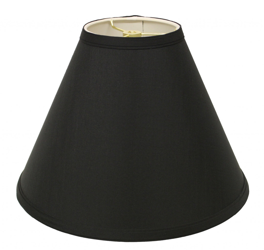 17" Jet Black Deep Cone Slanted No Shantung Lampshade