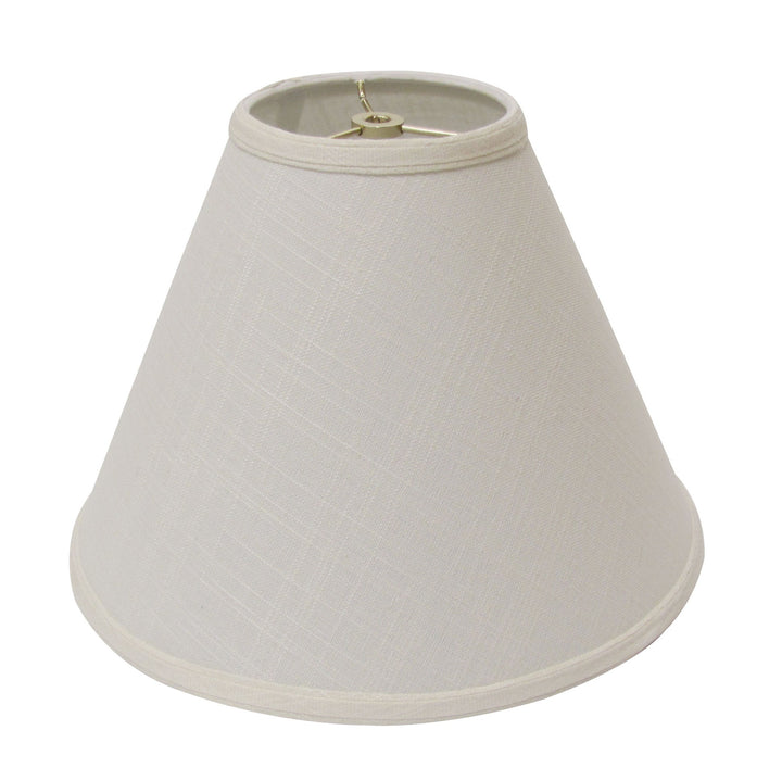 19" Off White Deep Cone Slanted Linen Lampshade