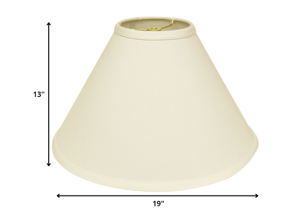 19" Ivory Deep Cone Slanted No Slub Lampshade