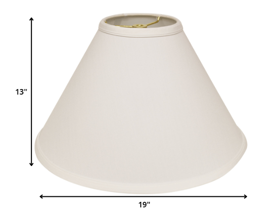 19" White Deep Cone Slanted No Slub Lampshade