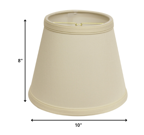 10" Ivory Empire Hardback Slanted No Slub Lampshade