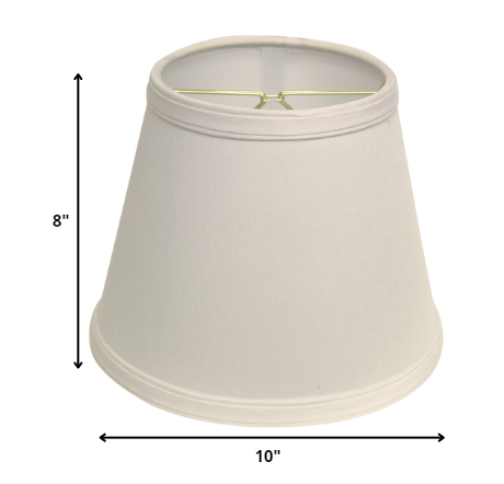 10" White Empire Hardback Slanted No Slub Lampshade