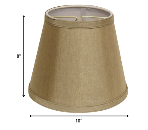 10" Pale Brown Empire Hardback Slanted No Slub Lampshade