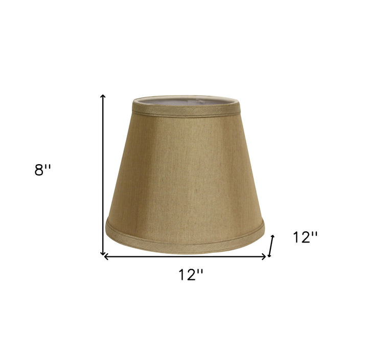 12" Pale Brown Empire Hardback Slanted No Slub Lampshade