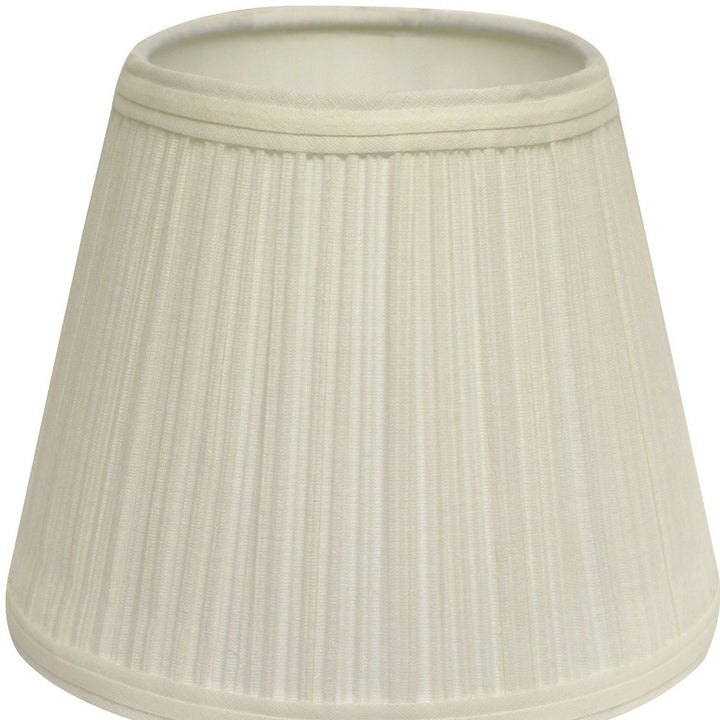 12" White Empire Hardback Slanted Broadcloth Lampshade UF