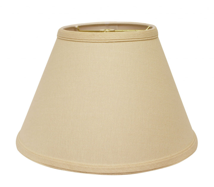 12" Parchment Biege Empire Hardback Slanted Linen Lampshade UF