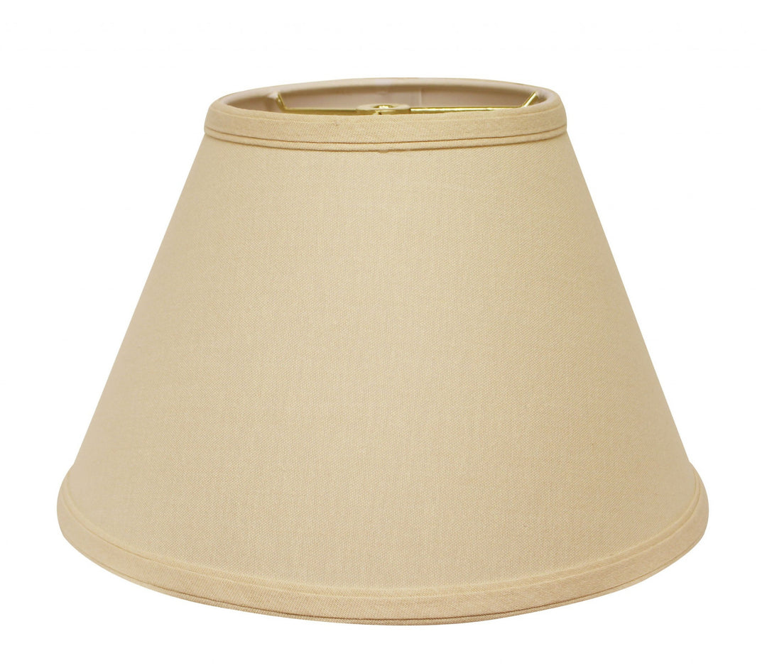 19" Parchment Biege Empire Slanted Linen Lampshade