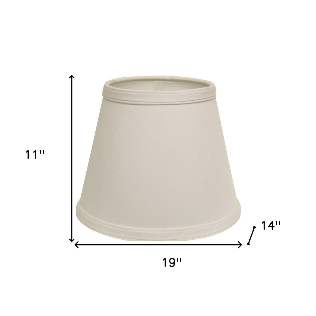 19" White Empire Slanted No Slub Lampshade