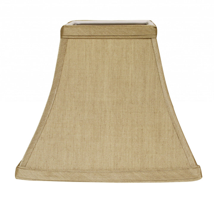 12" Pale Brown Square Bell No Slub Lampshade