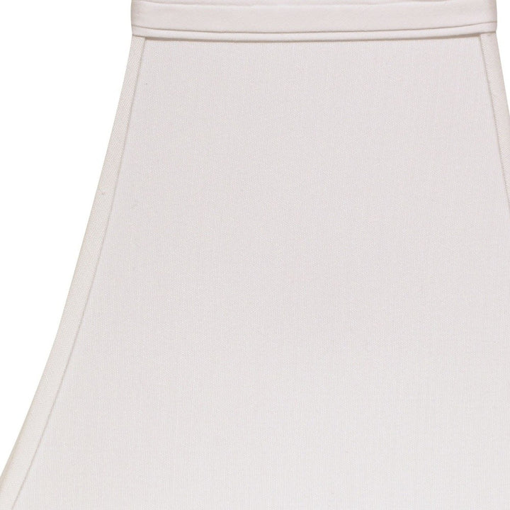 14" White Squre Bell No Slub Lampshade