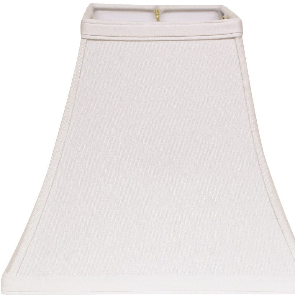 14" White Squre Bell No Slub Lampshade