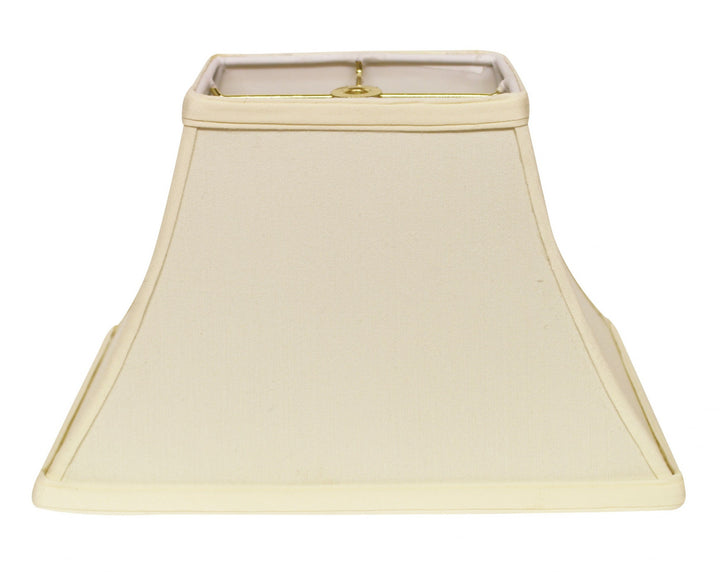 12" Ivory Rectangle Bell No Slub Lampshade