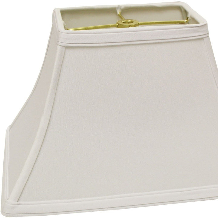 16" White Rectangle Bell No Slub Lampshade